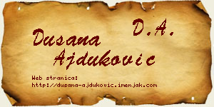 Dušana Ajduković vizit kartica